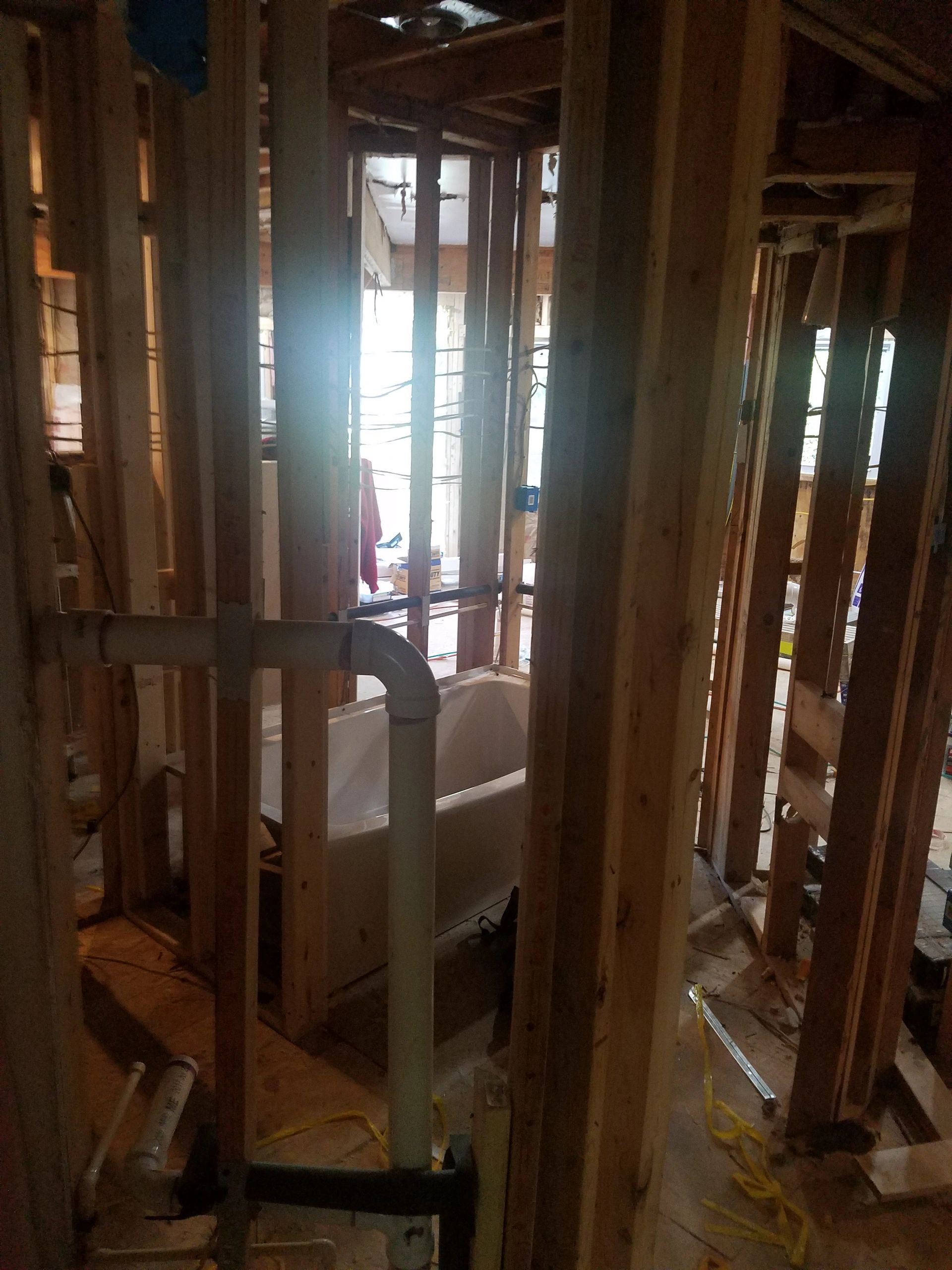 Framing with glass doors